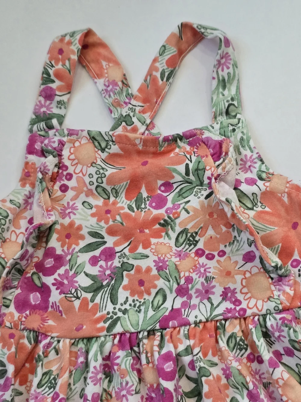 Carter's Orange, Pink & Green Floral Sundress